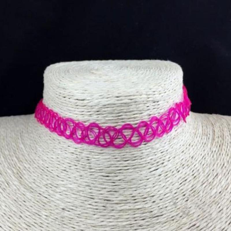 Product Introduction of High Quality Braided Fish Thread Stretch Choker Necklace Vintage Elastic Tattoo Choker Retro Necklace 13