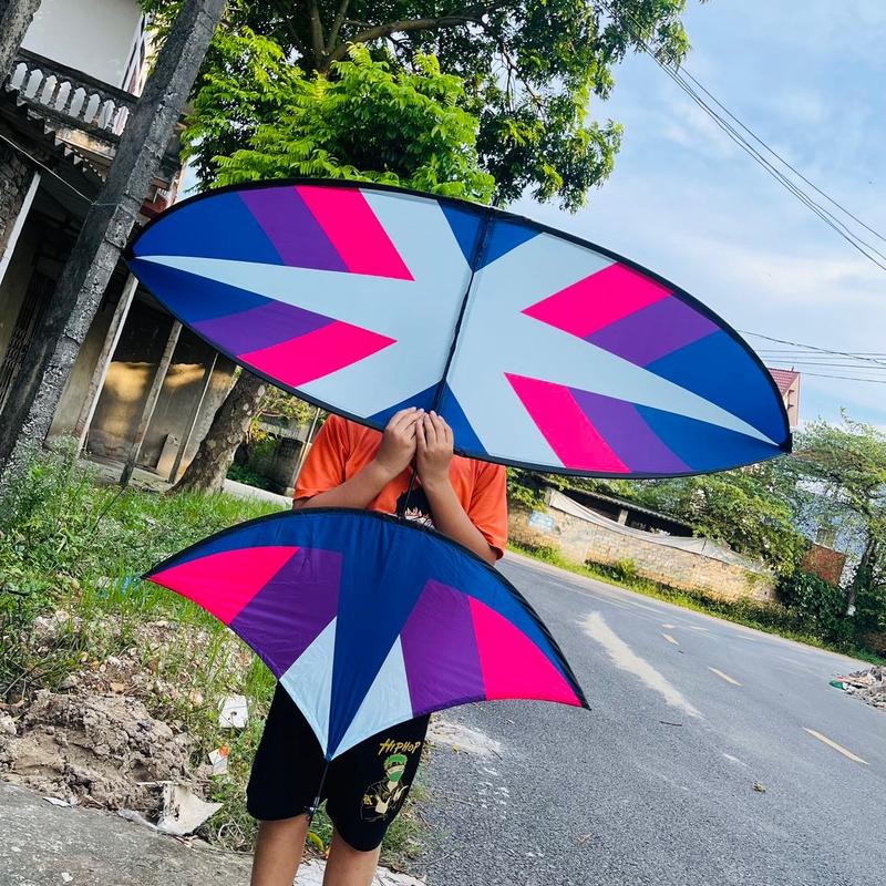 Diều lắp ghép 1m7 tặng 300m dây xương cá tím Đồ Chơi 1 mét 5 Toy dieu sao vietnam