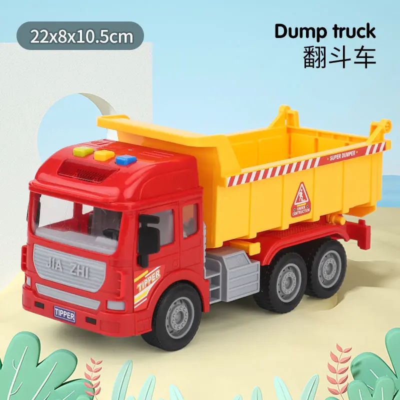 Xe Đồ Chơi, Xe Trộn Xe Xúc Xe Kỹ Thuật, Cỡ Lớn, Mô Hình Mô Phỏng Âm Thanh Và Ánh Sáng, Dành Cho Trẻ Từ 1-3 Tuổi