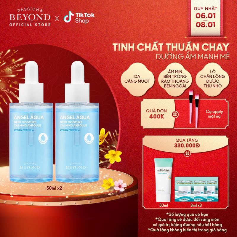 Tinh chất làm dịu thuần chay cô đặc Beyond Angel Deep Moisture Calming Ampoule 50ml x2