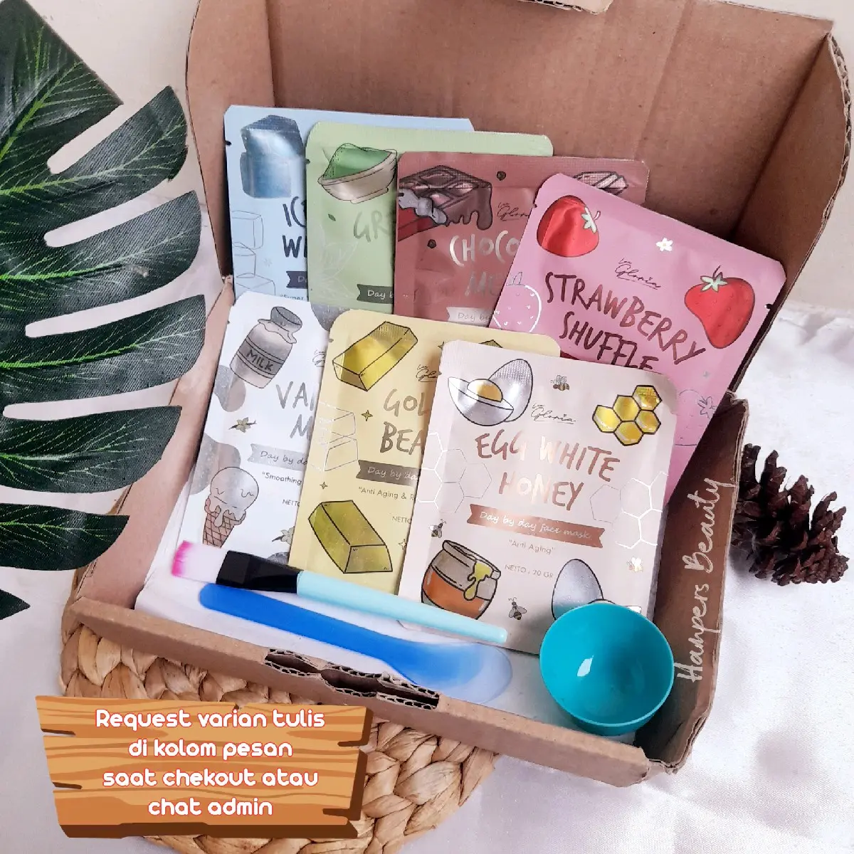 [ PAKET HEMAT BUNDLE ] MASKER WAJAH LEA GLORIA | Free Alat Masker