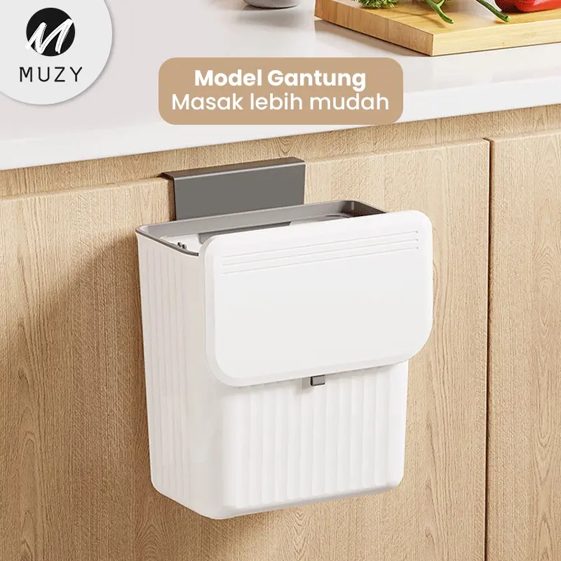 Muzy Tempat Sampah Gantung Tong Sampah Dapur Tempat Sampah Kamar Mandi Tong Sampah Plastik HSB640 3