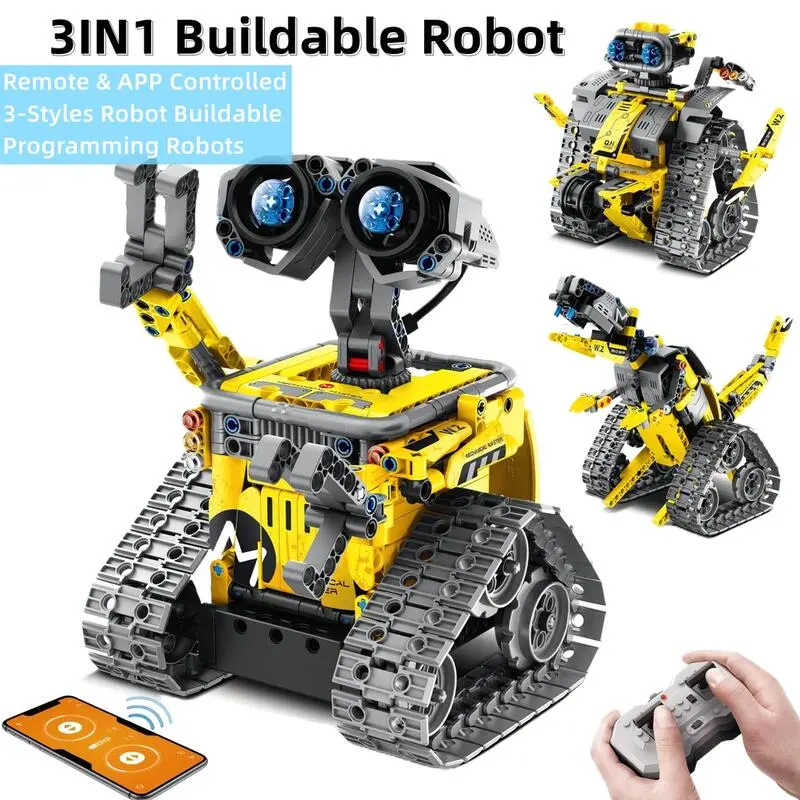Bộ Đồ Chơi Khủng Long Mech, Robot Treo Tường 3in1, Robot Khám Phá, Robot STEM, Quà Tặng Sáng Tạo Cho Bé Trai Và Bé Gái, Thích Hợp Cho Trẻ Em Từ 6, 7, 8-12 Tuổi, 520 Chiếc Khối Xây Dựng, Mainan Elerik Budak Kereta Control Tháo Lắp Toy