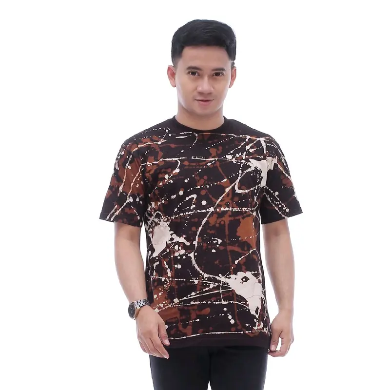 Kaos Batik Cap Tulis Abstrak T-shirt Pria Wanita Unisex Motif Terbaru 0