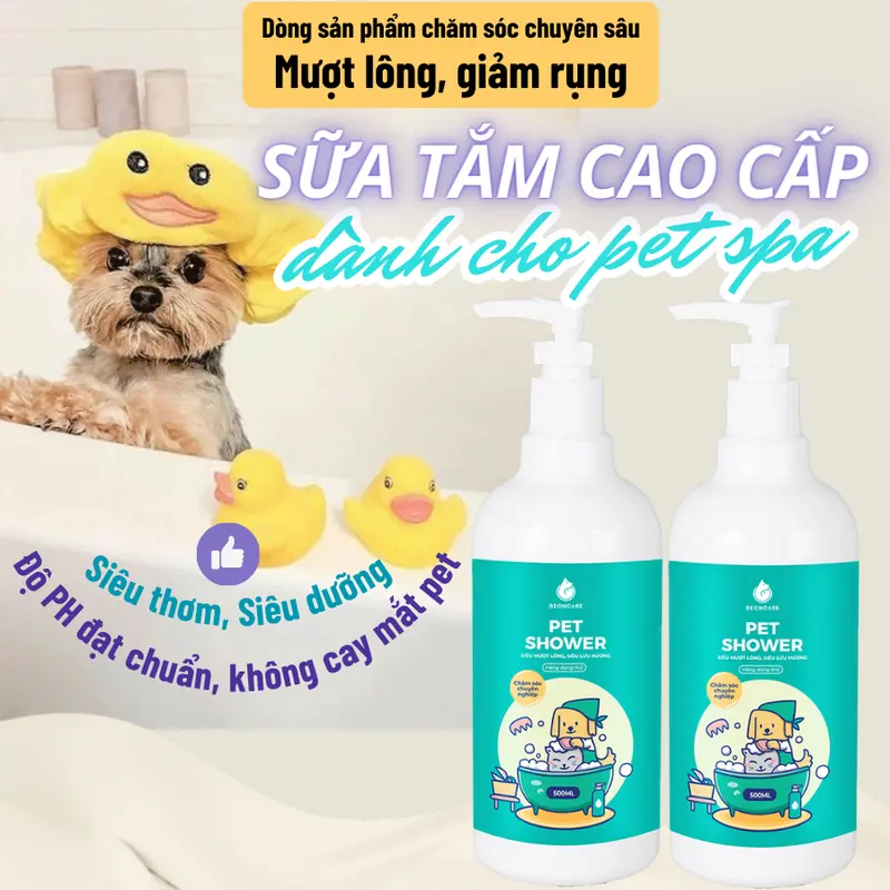 Sữa Tắm chó mèo cao cấp, dành cho spa thú cưng, Làm mượt và phồng lông thú cưng, Siêu lưu hương, dung tích 500ml 1
