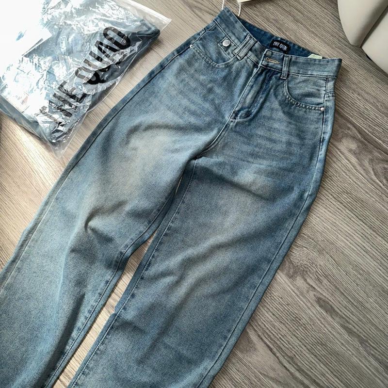  THE QUẠO - Quần Jeans Nữ Lưng Cao Phối Nút Phủ Bụi Nhẹ S1203_597 