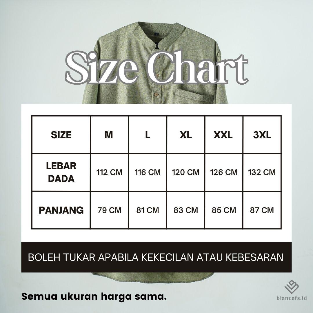 Koko Kurta Yusuf Bianca | Panjang Sepaha Katun Muslim Belah Samping Polos