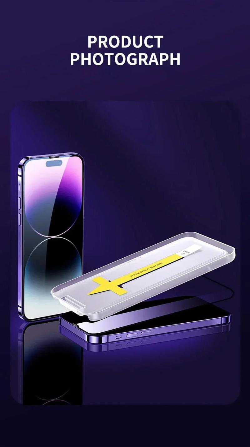 Product Introduction of 1-2Pc Oleophobic Coating Dust Free Easy Installation Screen Protector for IPhone 13 11 12 14 15 Pro Max Mini XR 16 15 Plus Glass 15