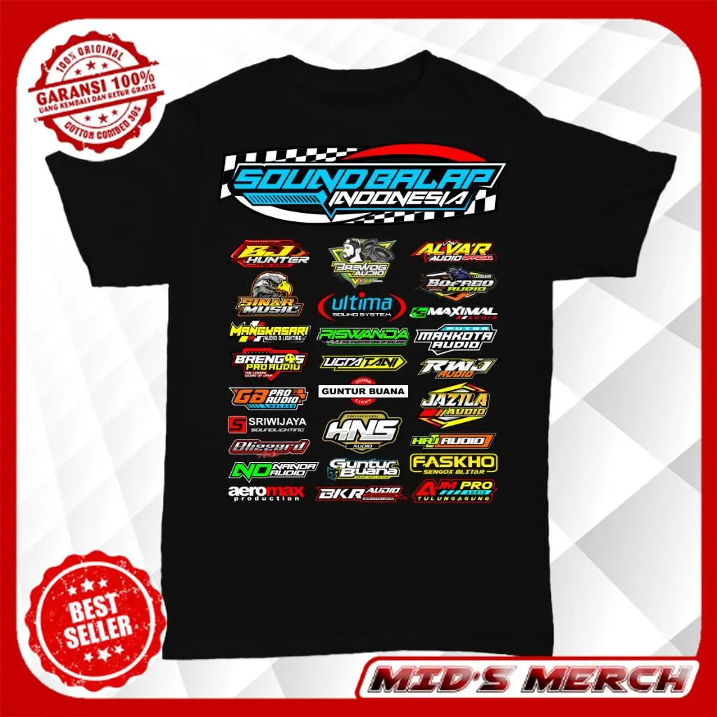 MM - Baju KAOS ANAK SOUND SYSTEM SOUND BALAP INDONESIA Audio Horeg Anak 1-14 Tahun Laki Premium Distro Katun | Cotton Combed 30s
