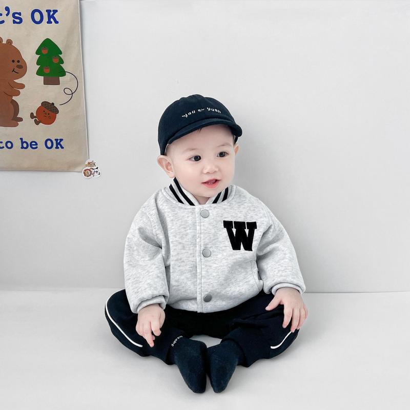 Product Introduction of Infant Toddler Jacket Ins Spring Autumn New Boys and Girls Short Baseball Jacket Baby Embroidered Letter Jacket Trendy 23