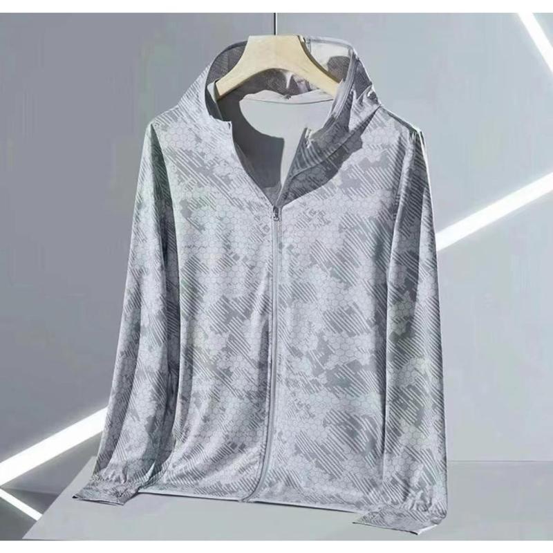 เสื้อคลุมกันแดด เสื้อคลุมกัน UV เสื้อคลุมผ้าลื่น ป้องกันผิวจาก UV เนื้อผ้าบางใส่สบาย เสื้อคลุมมีฮู้ด Sport ออกกำลังกาย กีฬา 5