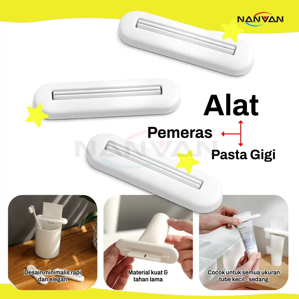 NANVAN NVN-HMLV01 Alat Pemeras Tube Serbaguna - Squeezer Odol,Skincare,Handcream - Anti Boros - Minimalis - Mudah digunakan