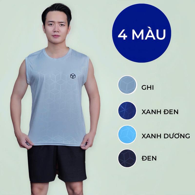 Product Introduction of [ Combo 2-3-4 ÁO ] Sát Nách Thể Thao, Chất Thun Lạnh Co Giãn Mềm Thoáng Nhẹ Vận Động Thoải Mái NAM LOGO Hình Hộp 9