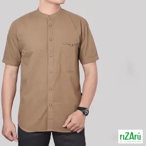 Kemeja koko KEMKO pendek bahan canvas by riZAru baju pria