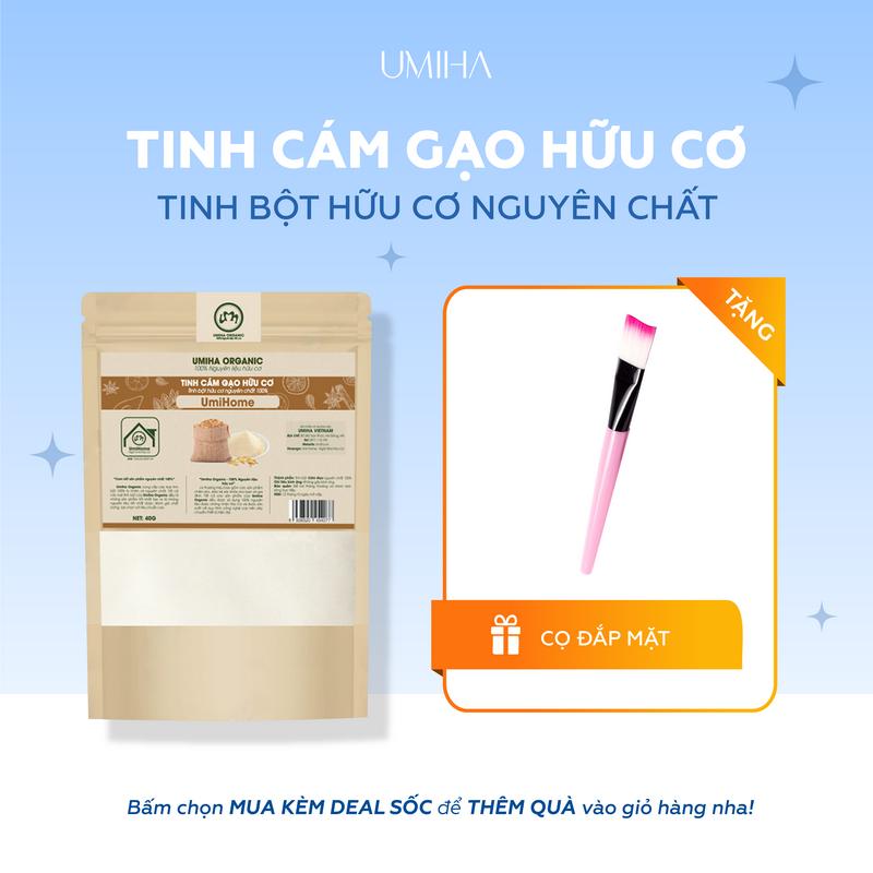 Bột cám gạo nguyên chất UMIHA 40G | Dưỡng ẩm, loại bỏ tế bào chết hiệu quả Skincare Nữ