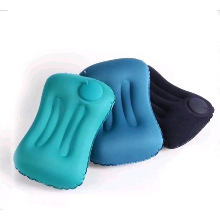 Gối Hơi Gấp Gọn Thao Tác Bơm Hơi Bằng Tay - Dùng Cho Du Lịch, Văn Phòng Tiện Lợi