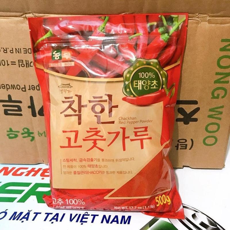  Ớt bột  Hàn Quốc làm kim chi,mì cay gói 500G 