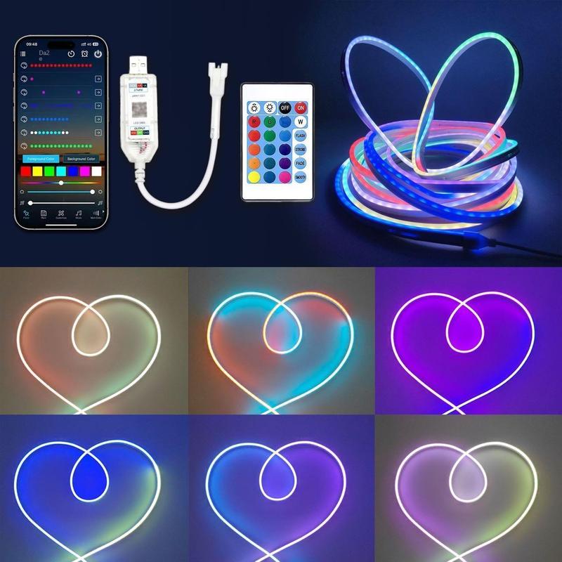 Product Introduction of Dây Đèn Led  5V Thay Đổi Màu Sắc Kèm Điều Khiển Bluetooth  Trang Trí Phòng Khách/ Phòng Ngủ đèn  bàn denled lighting đèn led denled  lighting mart dentrang  trinoel dây  led 220v neon day  led nhịp tim đèn led phát điện đèn  led uốn dẻo đèn  led flex 7