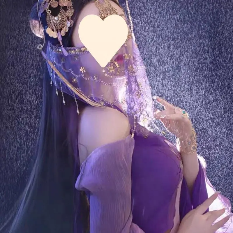 Exotic accessories, belly dance veil, exotic princess, cosplay veil, face covering, ancient style Hanfu, fairy face veil
