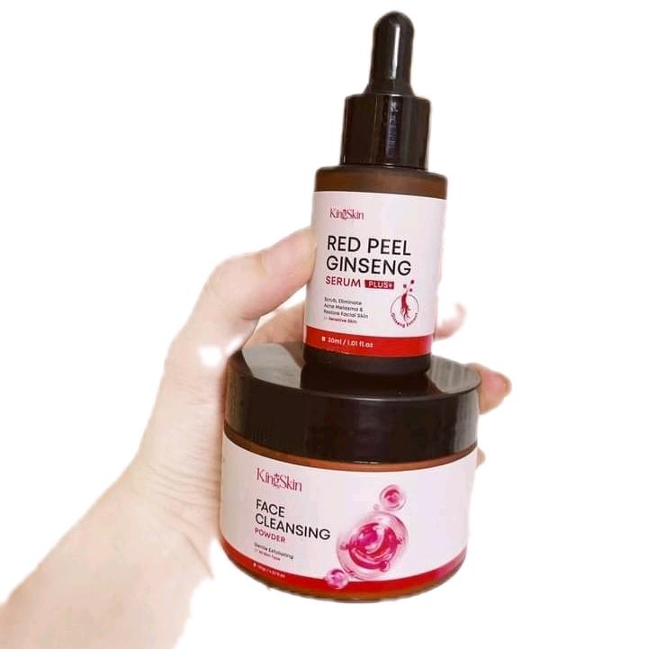 Combo Trị Mụn Bột Rửa Mặt Đinh Hương Và Serum Bà Lão