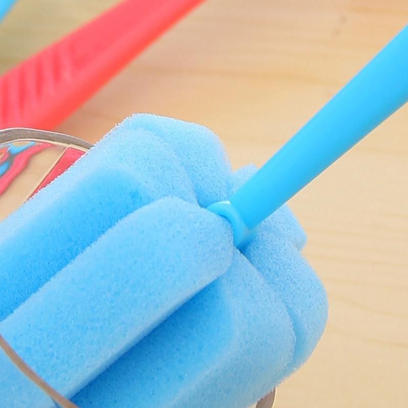 Product Introduction of Kitchen Cleaning Tool Sponge Brush For Wineglass Bottle Coffe Tea Glass Random Color R7O7 19