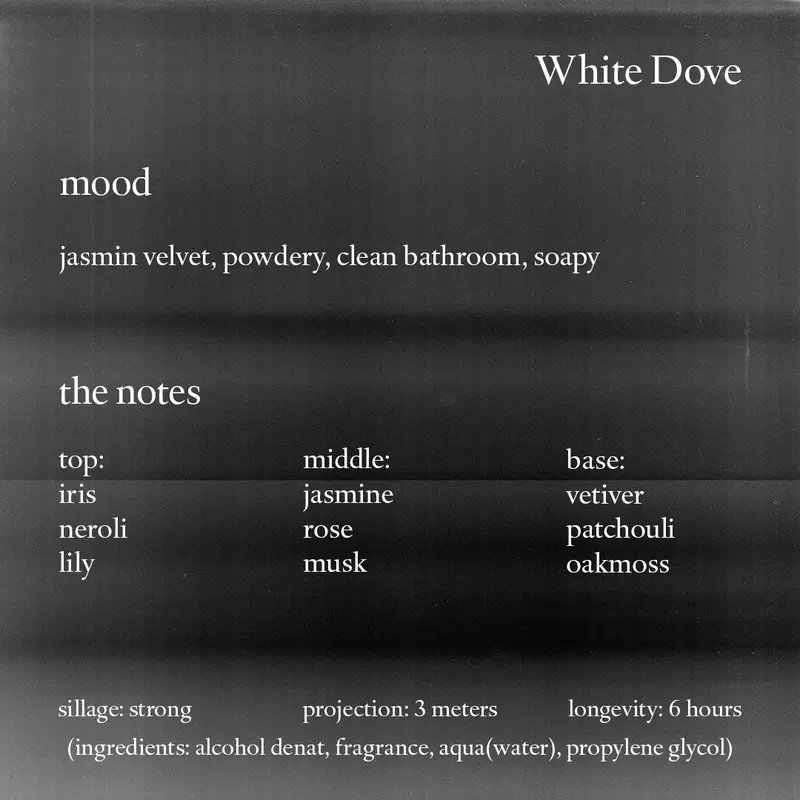 White Dove - Eau de Parfum Merci Fragrances Perfume Unisex Long Lasting 3
