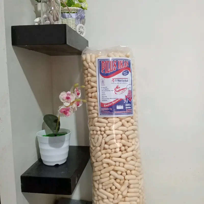 Cemilan Pilus Kapsul Rasa (ikan)  1kg  Snack Bawang Keripik Food Pedas 1