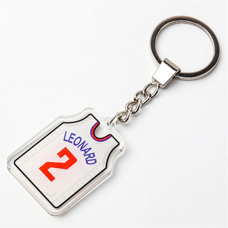 Product Introduction of Printed On Both Sides Jersey Shape Keychain Charms Sports Key Rings Basketball Fan Trinket Souvenir Accessories Gifts 21