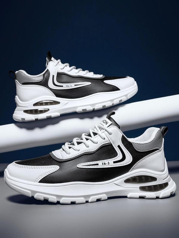 Men's Fashion Letter Label Design Low Top Sneakers, Casual Athletic Lightweight Breathable Comfortable Running Sports Shoes, Trainers Perfect for Outdoor Sports 2