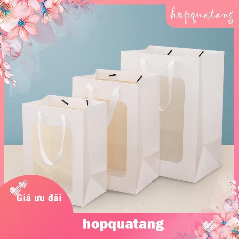 Túi Giấy Mặt Kính Đựng Hoa, Quà Tặng Túi Giấy Cứng Cao Cấp 7