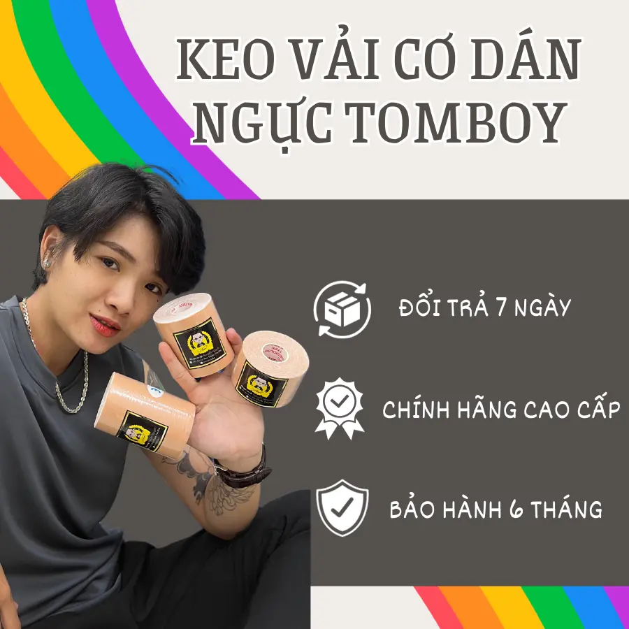 Cuộn Keo Vải Cơ Dán Ngực Tomboy Chống Thấm Nước- Băng Miếng Keo Dính Dán Nẹp Nịt Định Hình Vòng 1 Ngực Cho Tomboy Nguyễn Nguyên