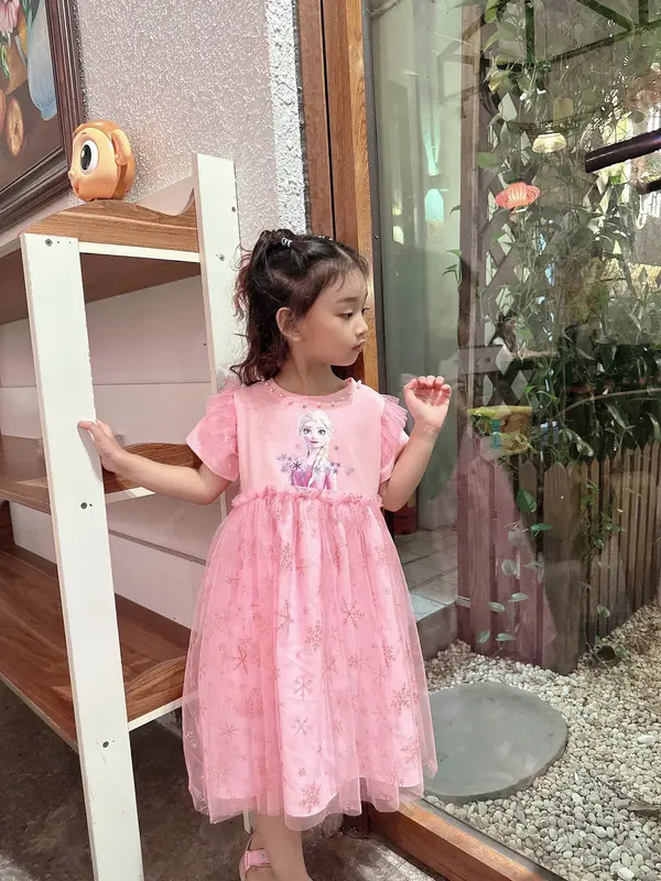 T.A fashion kids V69: Váy công chúa elsa xinh xắn,dễ thương,điệu đà 5