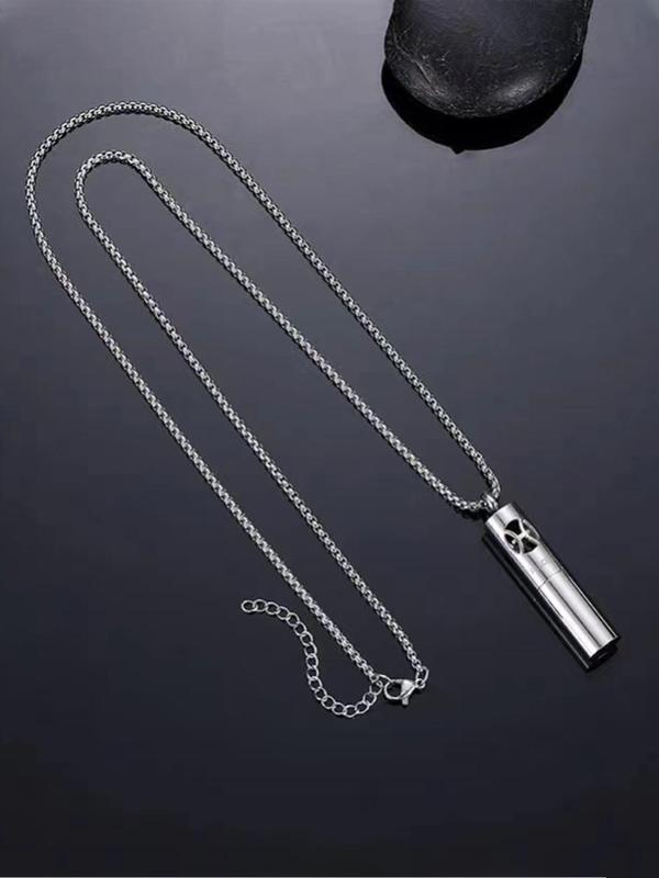 10pcs Men's Personalized Letter Pattern Pendant Necklace, Perfume Bottle Design Stainless Steel Jewelry Accessories for Party, Daily Birthday Gift, Necklaces Men 6