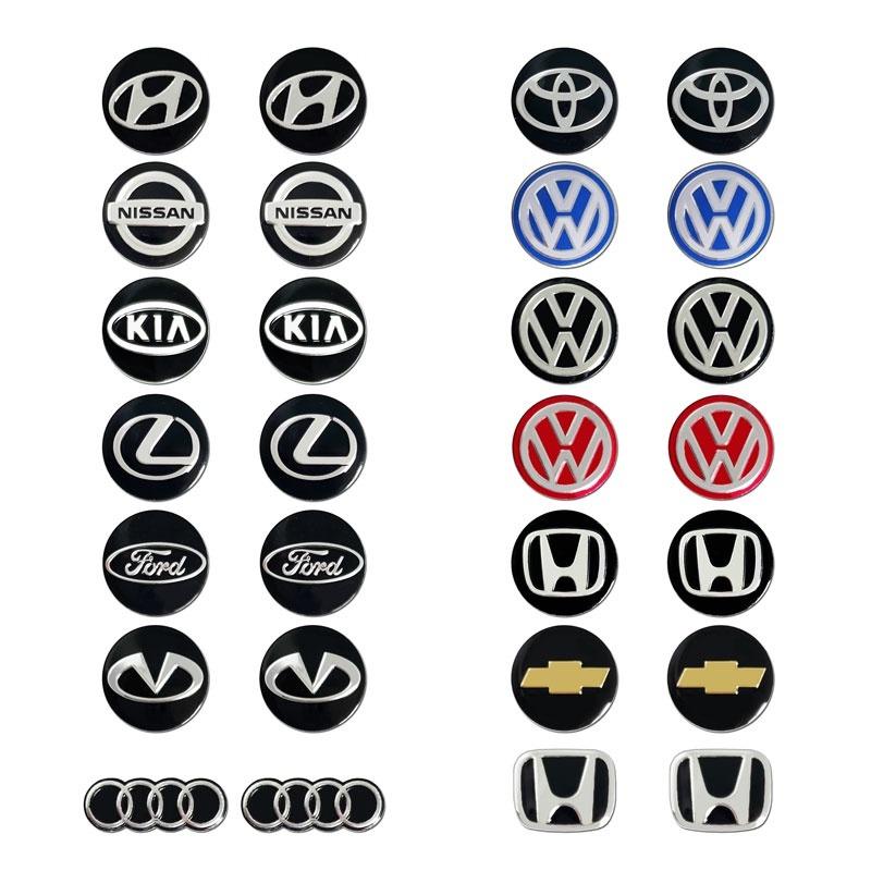 5pcs 14mm Emblem Logo Car Key Stickers For suitable for Audi Honda VW ...