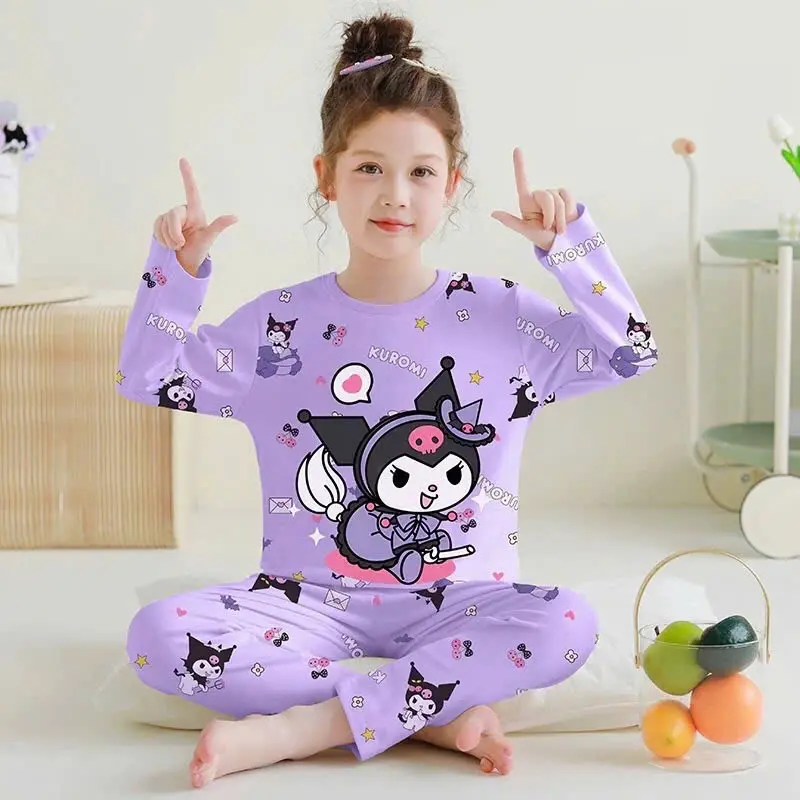 Bộ Đồ Ngủ Hoạ Tiết Đáng Yêu Cho Bé Gái 9-44kg (1m-1m50) chất thun mềm, có thể giặt máy 2