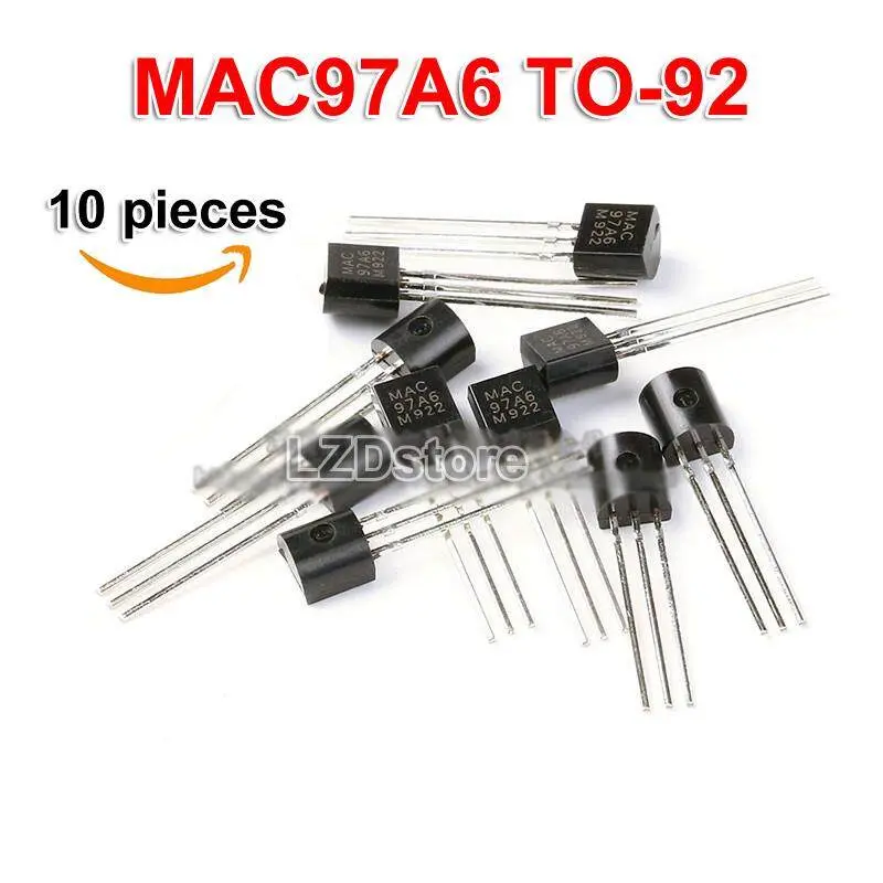 10pcs MAC97A6 97A6 TO-92 Triacs THY 6A 400V TRIAC new original