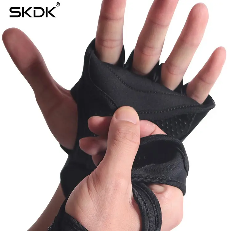 Găng tay tập gym kết hợp bảo vệ cổ tay chất liệu Silicon chính hãng siêu bền Nam Chống Trơn Bao Tay 5