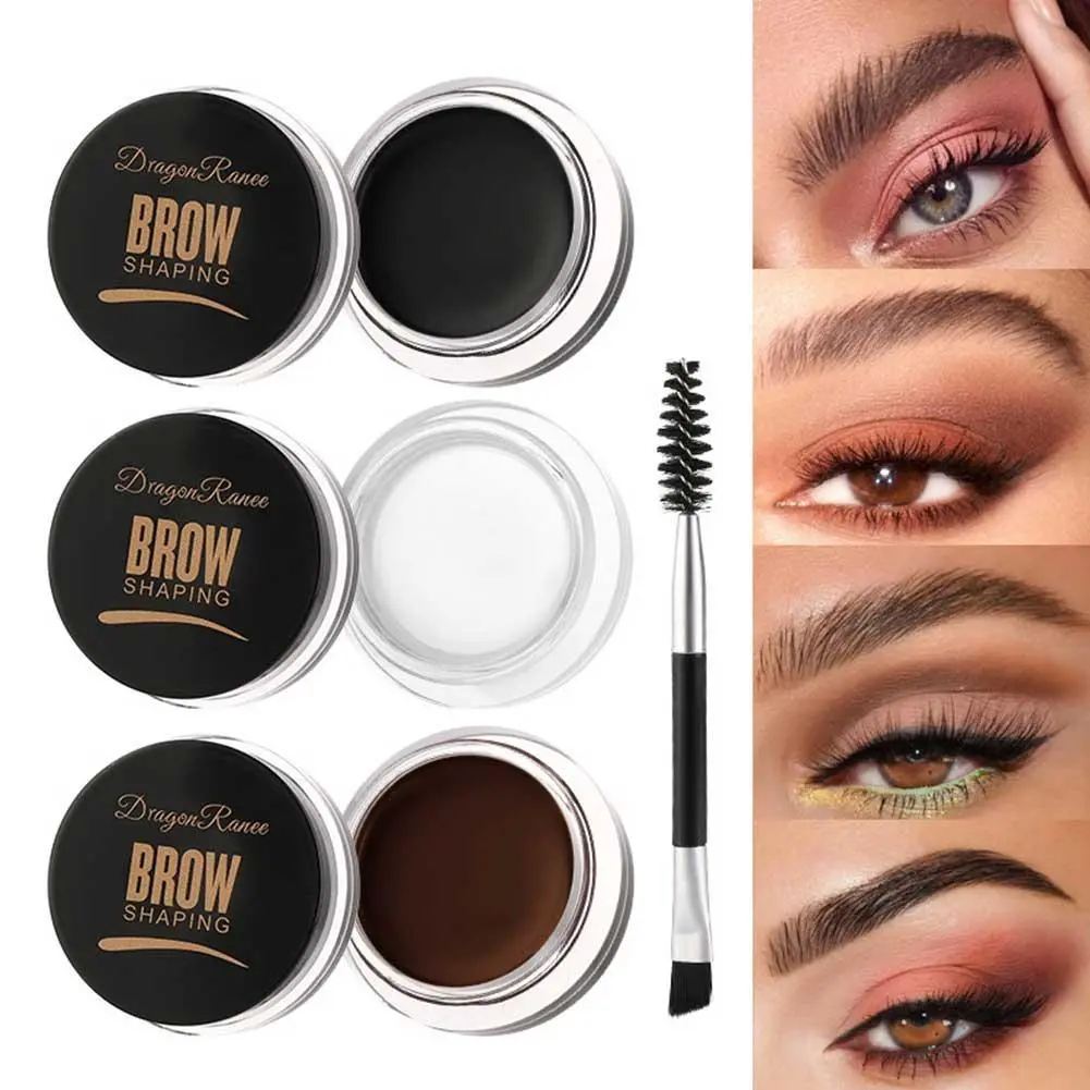 2in1 Eyebrow Waterproof Gel Long Lasting Eyebrow Cream Styling Soap Eyebrow Styling Cream Makeup Transparent Cosmetics