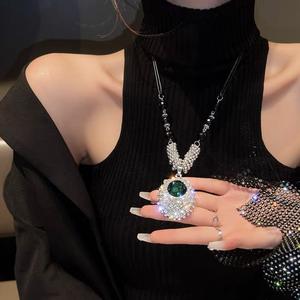 สร้อยคอระดับไฮเอนด์ ราคาไม่แพง สำหรับผู้หญิง โซ่เสื้อกันหนาวยาว จี้เรียบง่าย เครื่องประดับเสื้อผ้า ทำจากโลหะผสม ธีมสตาร์รี่สกาย