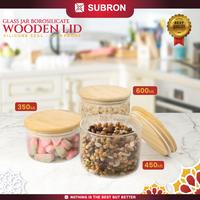 Gambar SUBRON Toples Jar Kaca Borosilicate Wooden Lid 350ml 450ml 600ml Wadah Kue Makanan Food Grade - MODEL A dari SUBRON KITCHENWARE Kab. Bandung 1 Tokopedia