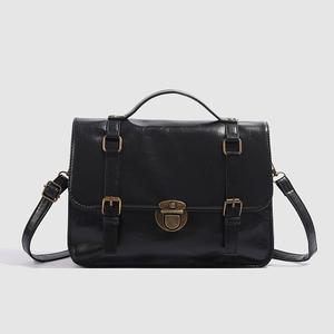 Large capacity official briefcase, Japanese JK uniform bag, retro mailbag, academic British style backpack, crossbody bag, double shoulder bag, suitable for both men and women.