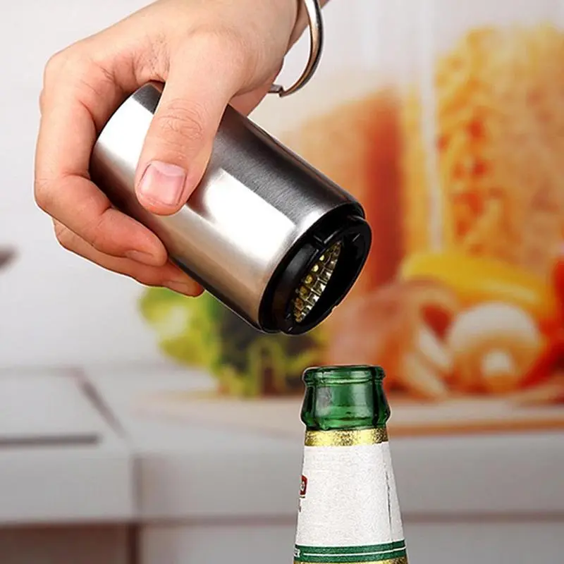 Portable Stainless Steel Bottle Opener, 1 Count Bottle Cap Remover for Kitchen Canteen, Kitchen Gadgets 0