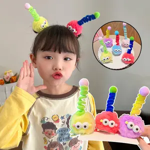 JEPIT RAMBUT POMPOM ANAK MODEL BONEKA LUCU / AKSESSORIS RAMBUT KLIP BULU KARAKTER