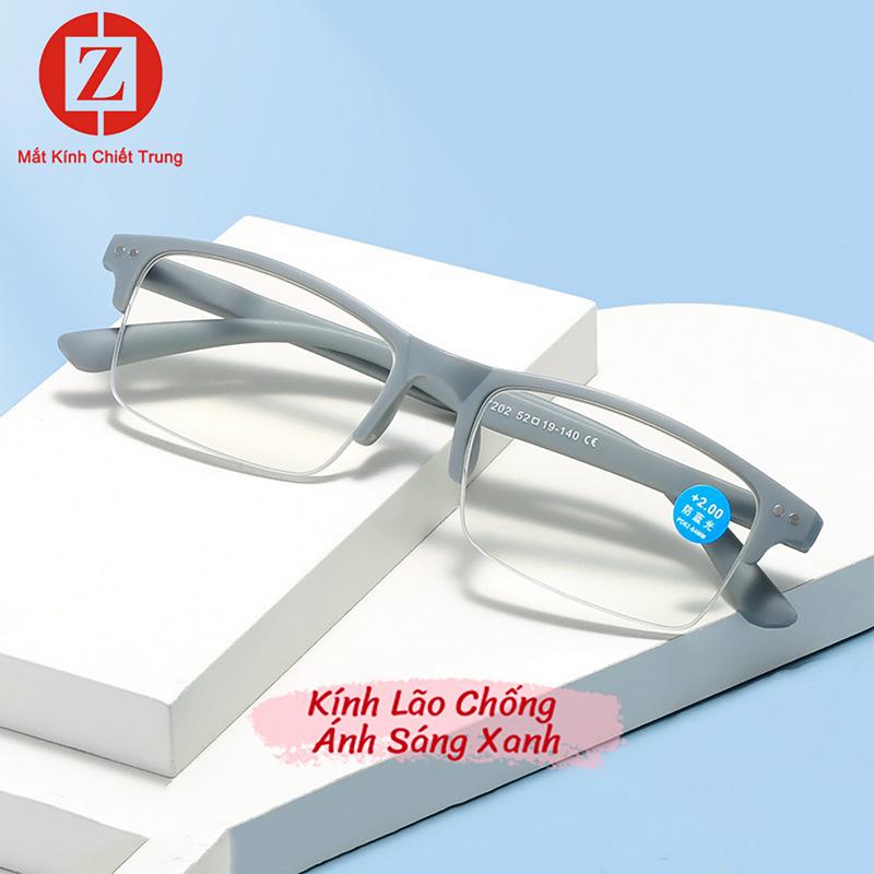 [Mã H202] Kính viễn thị đọc sách có độ nửa gọng bản lề có lò xo đủ độ phù hợp mọi gương mặt 3 màu siêu đẹp