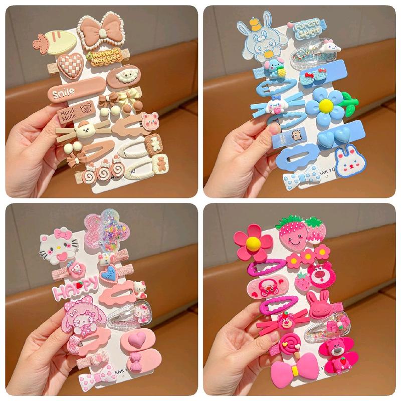 Set Kẹp Tóc 14 Chi Tiết- Vỉ 5 6 8 10 kẹp tóc Họa Tiết Hoạt Hình Gấu Dâu Thỏ - Kẹp Mái Mẫu Mới Cute Dumi Shop