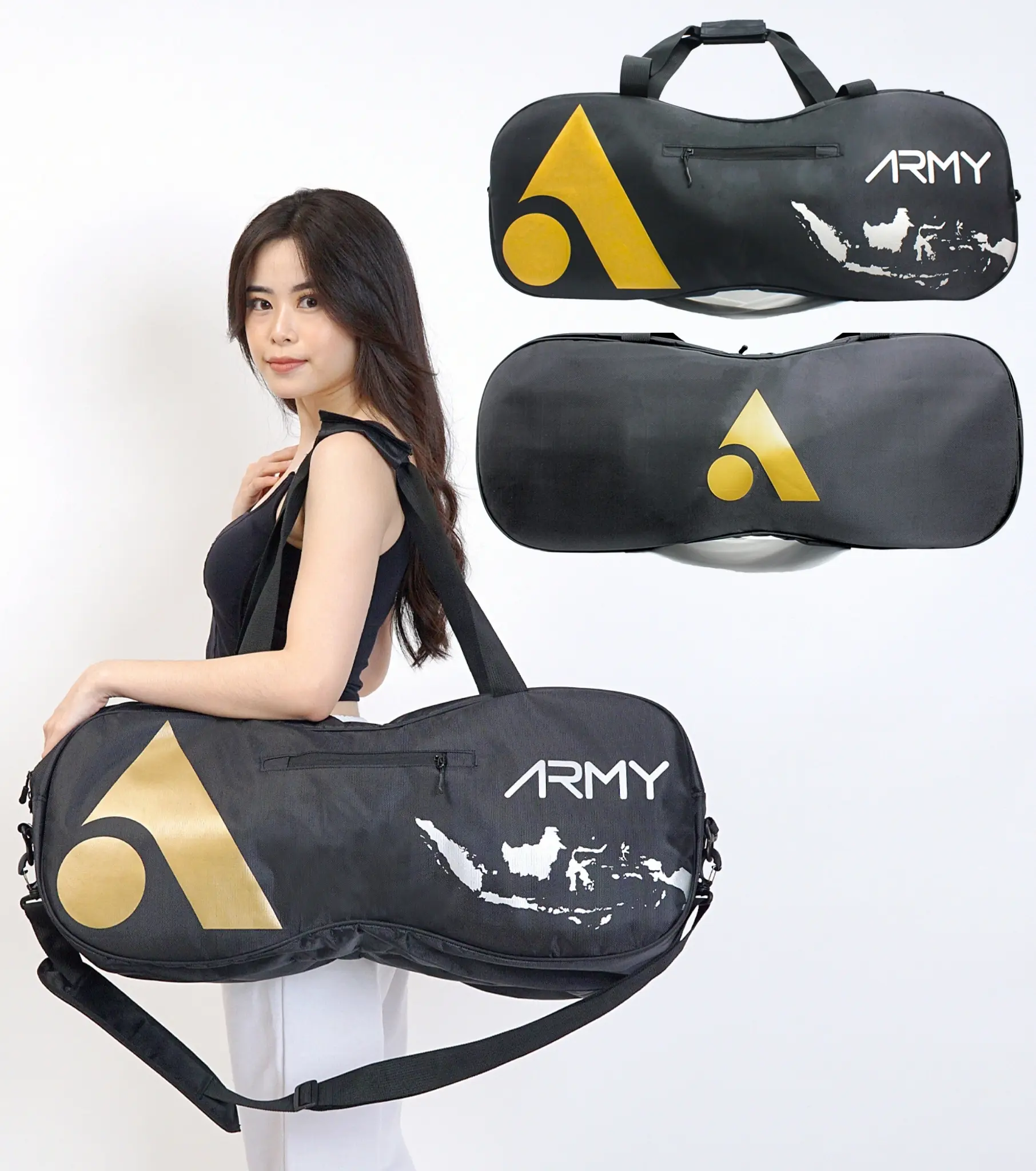 ARMY Tas 2R THERMO Badminton Tenis OLYMPIC unik gemblok selempang Uniseks Pria Wanita Anti Air Cepat Kering Nyaman