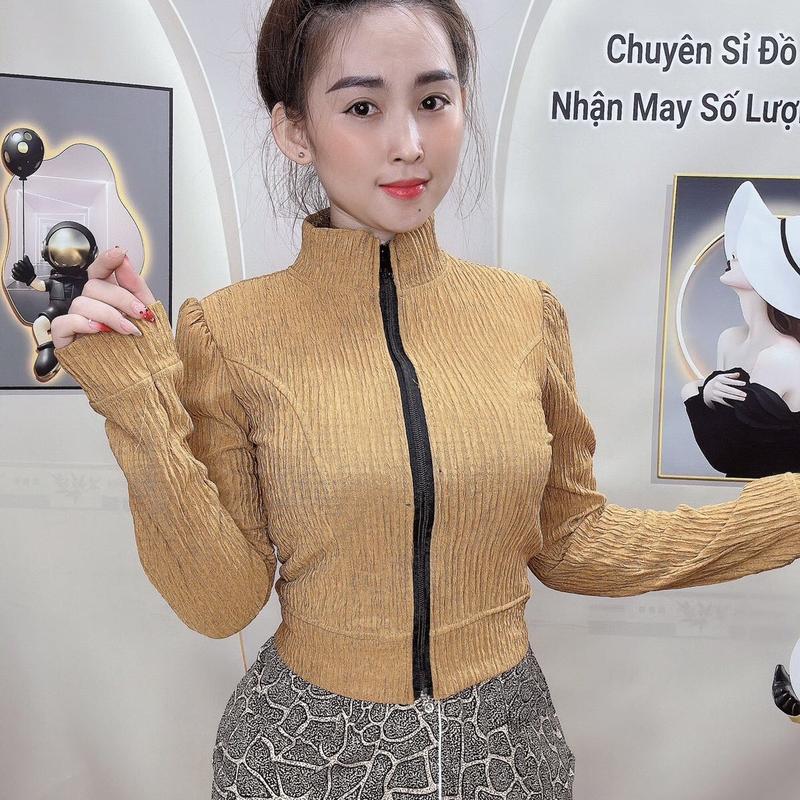 Áo khoác xốp lửng tay phồng Nữ, size 2-3-4-5 từ 40-73kg - Women, Top