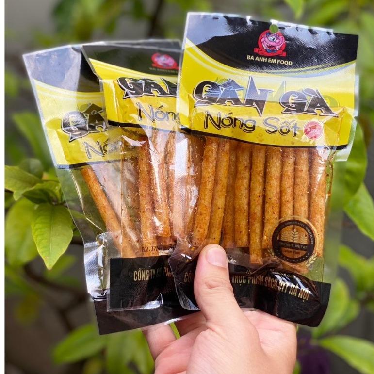 10 Gói Snack Gân Gà Nóng Sốt Ba Anh Em Food - Đồ Ăn Vặt Hot