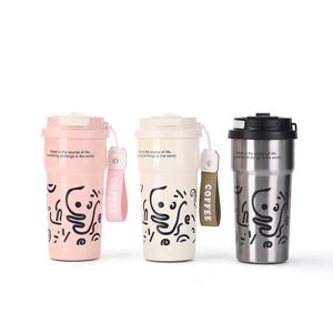 Cawan Kopi, Nilai Tinggi, Pelapik Dalaman Seramik, dengan Straw, Cawan Tebal, Mudah Alih, Mulut Minum Dwi, Cawan Perjalanan, Dalam Stok, Ketibaan Baru Bottles Kitchenware