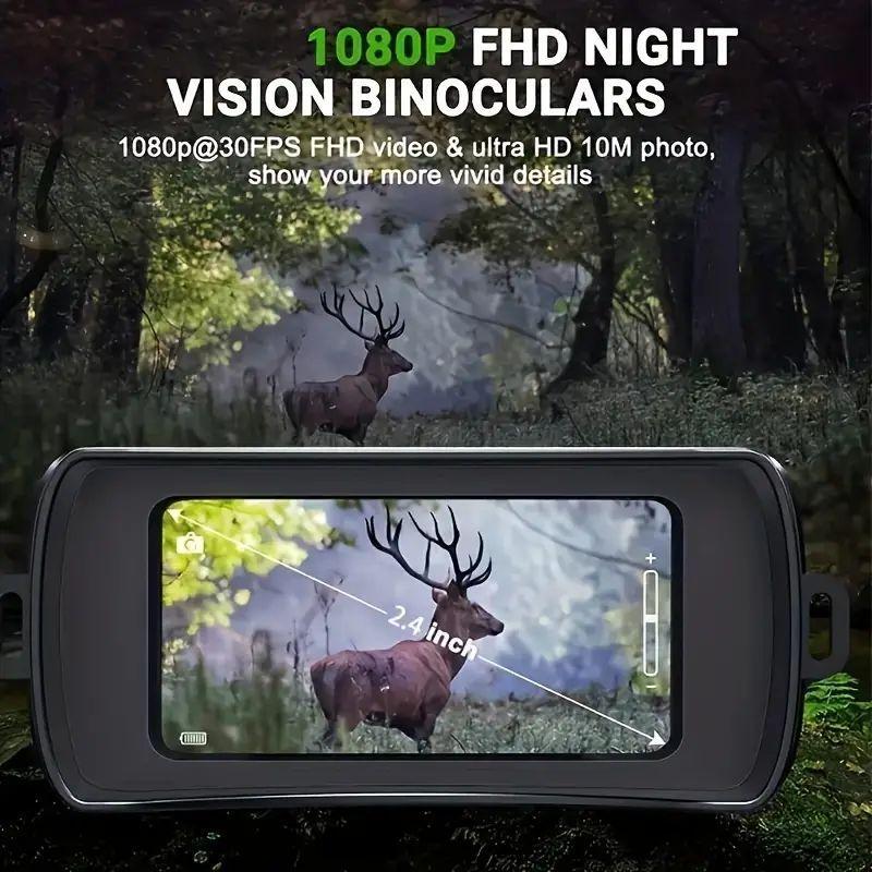 1080P Binocular Infrared Night-Vision Device, 5X Binocular Day Night Use Photo Video Taking Digital Zoom for Hunting Boating 2